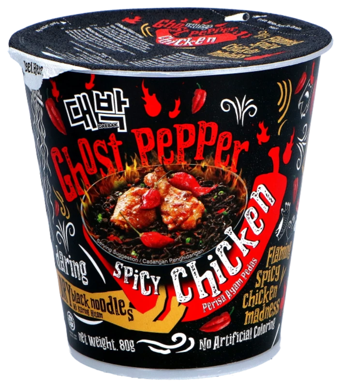 Cup-Nudeln - Ghost Pepper Spicy Chicken von Daebak