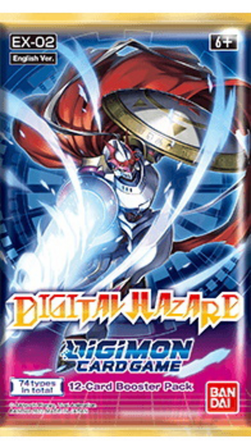 Digital Hazard (EX-02) - Digimon Card Game - Booster Packung - Englisch (12 Karten)