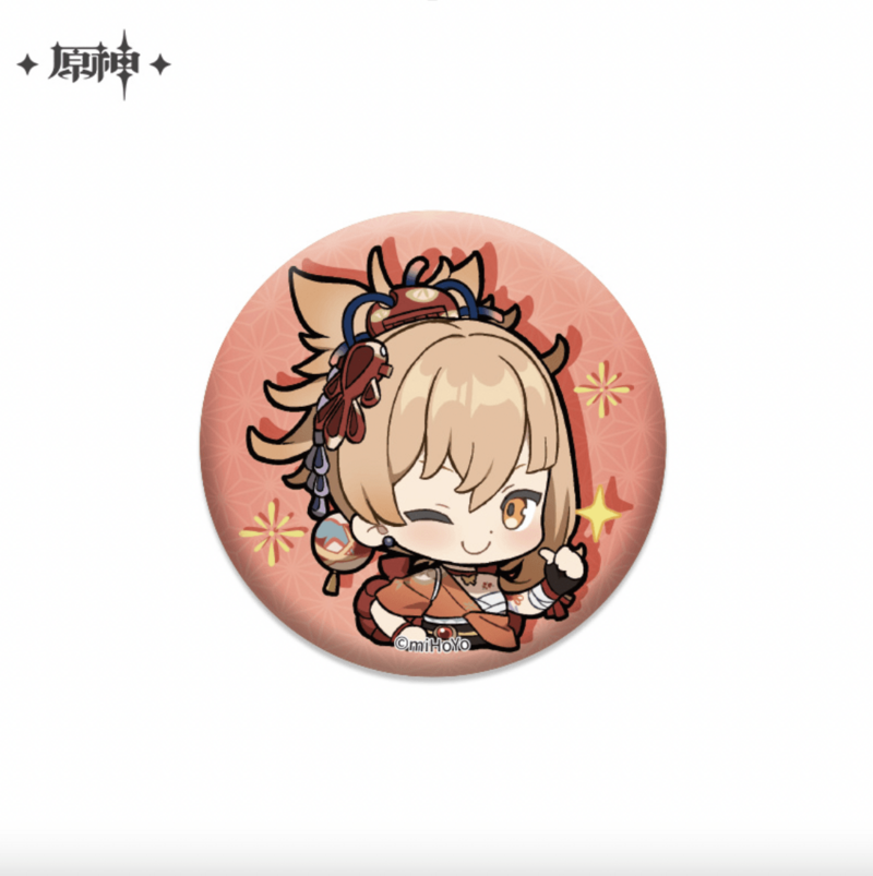 Yoimiya Naganohara - Genshin Impact -  Chibi Stickers Glossy Badge - miHoYo