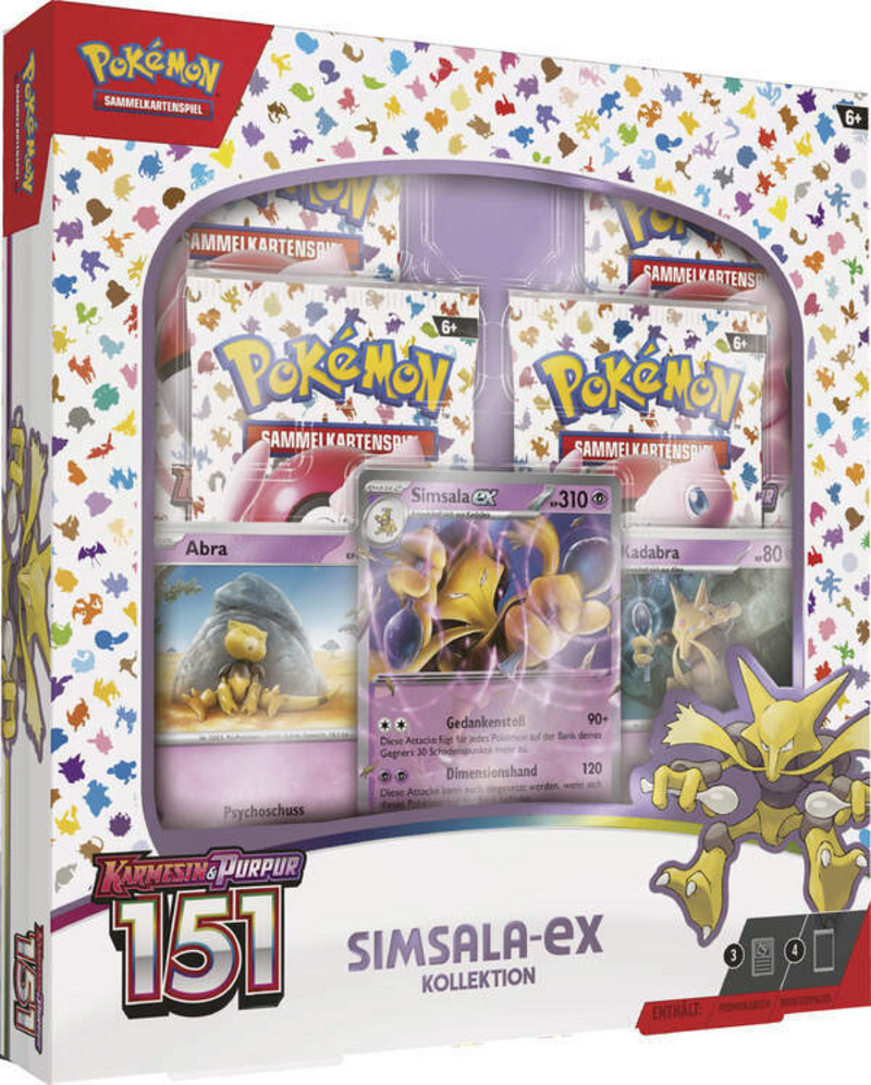 Pokemon TCG - Karmesin & Purpur 3.5 151 Simsala-EX Box (Sammelkartenspiel, deutsch)