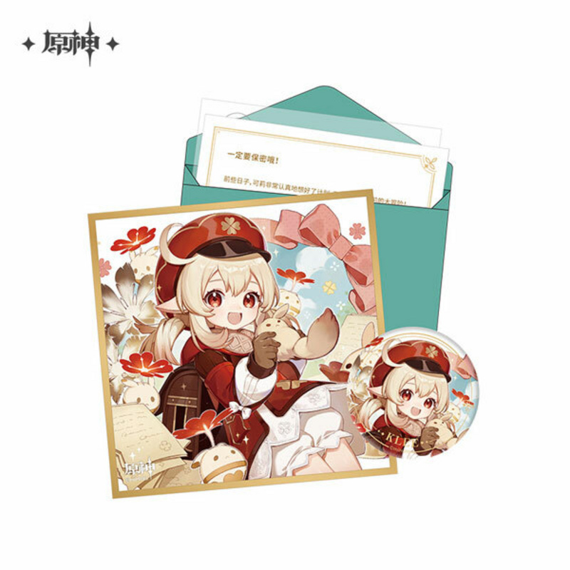 Klee - Geburtstagkarte Set - Button, Shikishi, Aufkleber und Brief (Chinesisch) -Genshin Impact - miHoYo