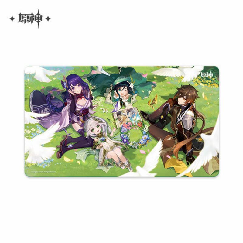 Zhongli, Venti, Raiden Shogun / Baal & Nahida - Genshin Impact 2nd Anniversary Commemorative Illustration - Mousepad / Spielmatte - miHoYo