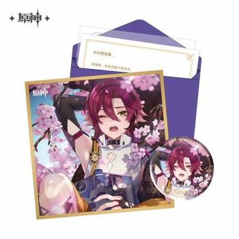 Shikanoin Heizou - Geburtstagkarte Set - Button, Shikishi, Aufkleber und Brief (Chinesisch) - Genshin Impact - Destined Day - miHoYo