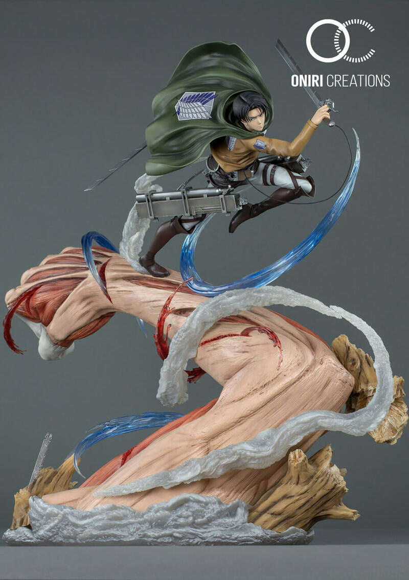 Levi vs. Female Titan - Attack on Titan - Resin Diorama - Oniri Créations