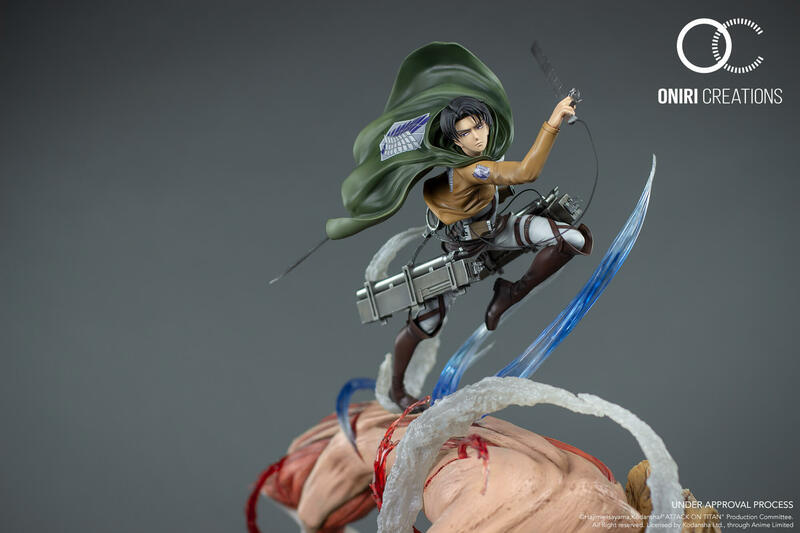 Levi vs. Female Titan - Attack on Titan - Resin Diorama - Oniri Créations