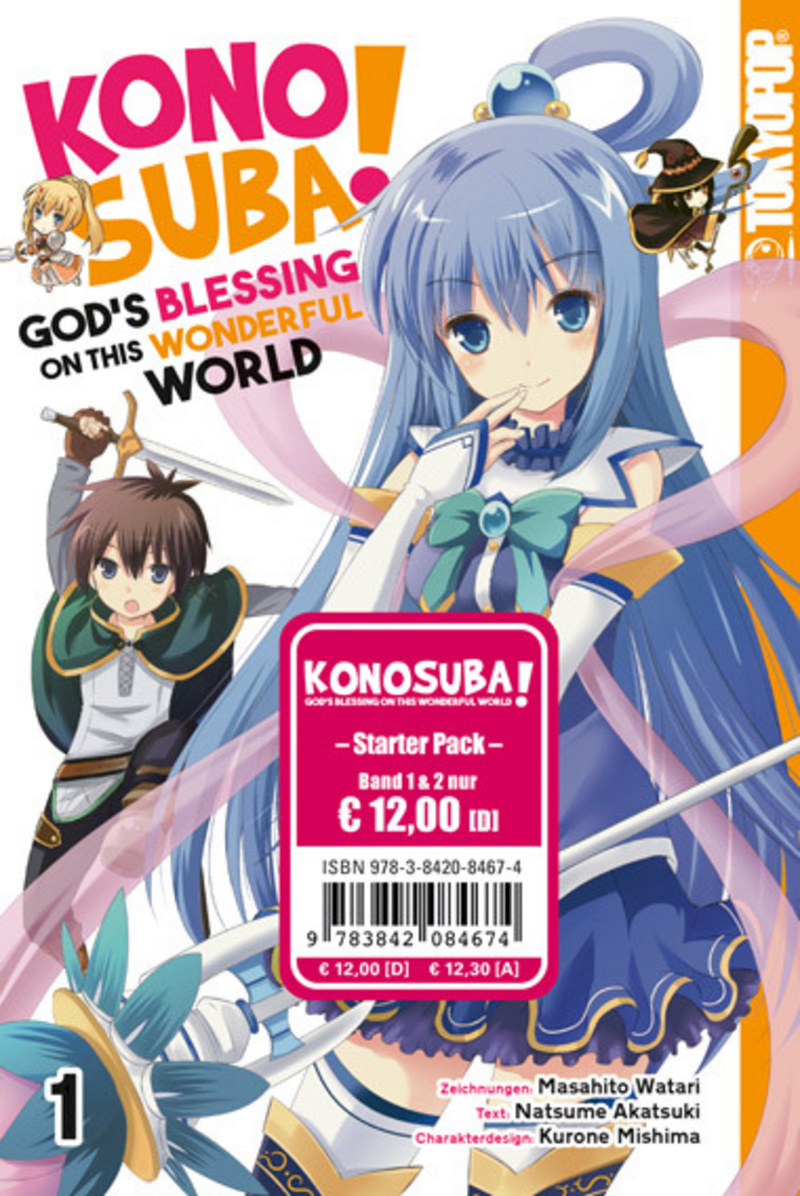 Konosuba! GOD'S BLESSING ON THIS WONDERFUL WORLD! - Tokyopop - Starterpack Band 1 & 2