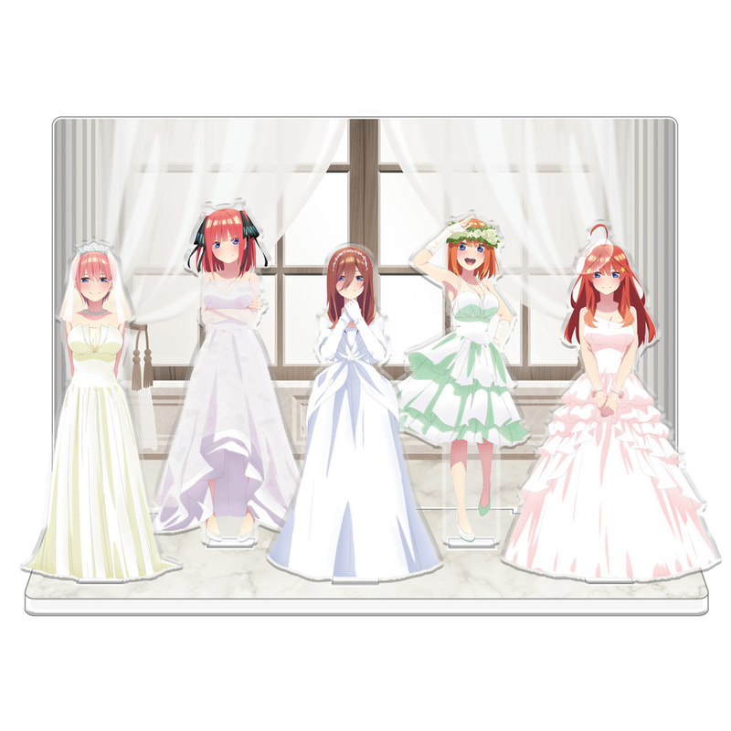 Miku, Ichika, Yotsuba, Nino und Itsuki Nakano (Wedding Dress Ver.) Komplettset - The Quintessential Quintuplets - Acryl-Aufsteller - Azumaker
