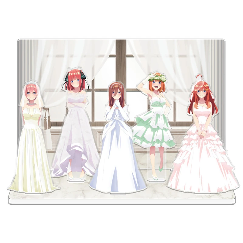 Miku, Ichika, Yotsuba, Nino und Itsuki Nakano (Wedding Dress Ver.) Komplettset - The Quintessential Quintuplets - Acryl-Aufsteller - Azumaker