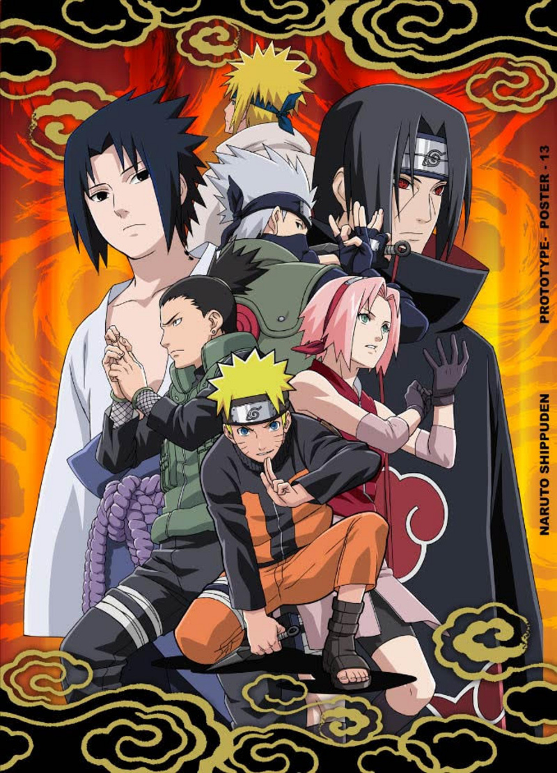 Ninjas Konoha - Naruto Shippuden - Hochglanz Poster - SUNJA