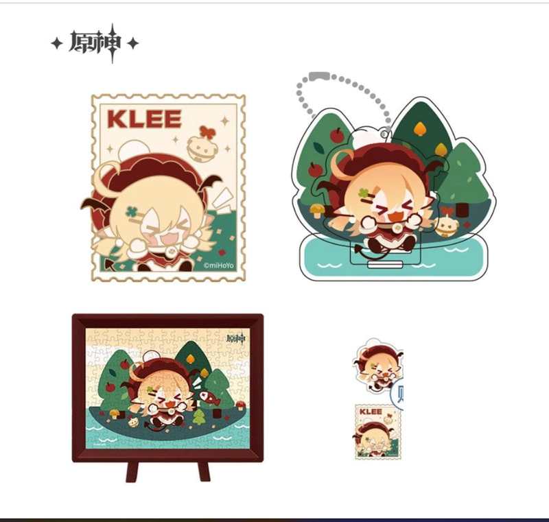 Klee Devil Ver. Set - Puzzle, Acrylaufsteller, Pin und Exkulsiv Sticker - Genshin Impact - miHoYo