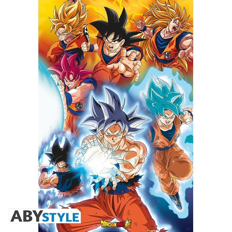 Dragon Ball - Poster (91.5x61) - "Goku's transformations" - AbyStyle