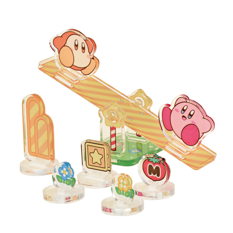 Kirby & Waddle Dee - "Kirby's Dream Land" Moving Diorama 1 Seesaw - Acrylaufsteller - Ensky