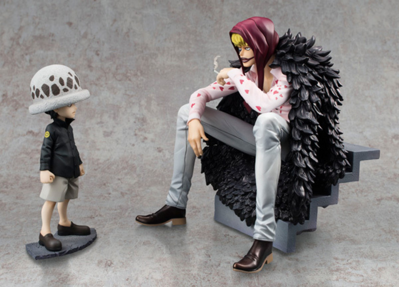 Junger Trafalgar Law & Corazón / Donquixote Rosinante - P.O.P. Portrait of Pirates Limited Edition - Megahouse - Neuauflage