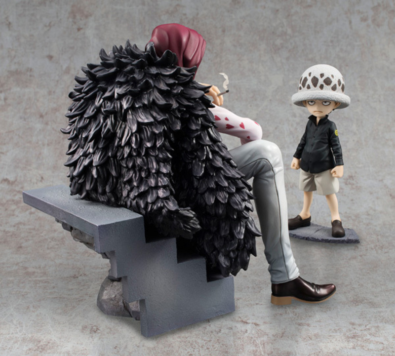 Junger Trafalgar Law & Corazón / Donquixote Rosinante - P.O.P. Portrait of Pirates Limited Edition - Megahouse - Neuauflage