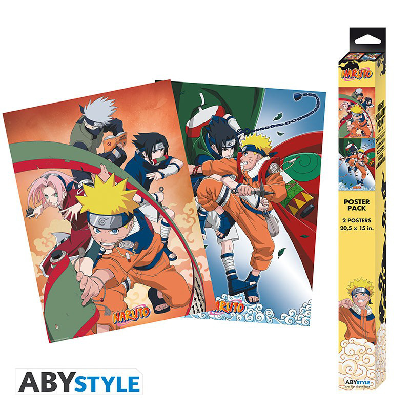 NARUTO - Set 2 Chibi Posters - Team 7 (52x38) - ABYStyle