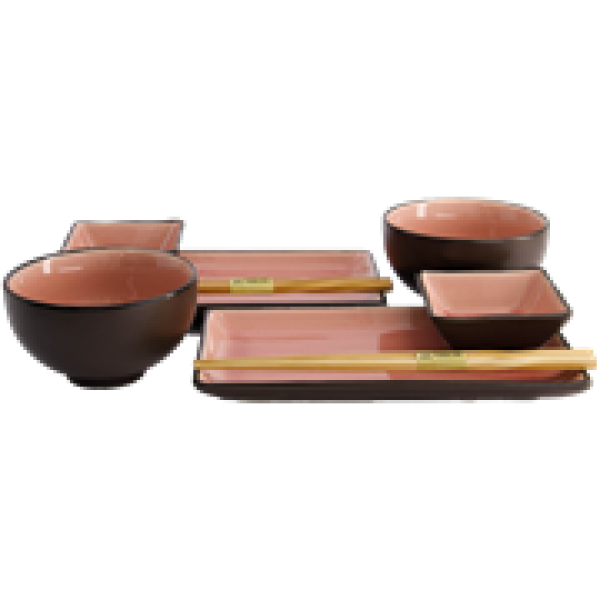 Geschenke Set Schalen "Glasiges Pink"  (8-teilig) von TOKYO Design Studio