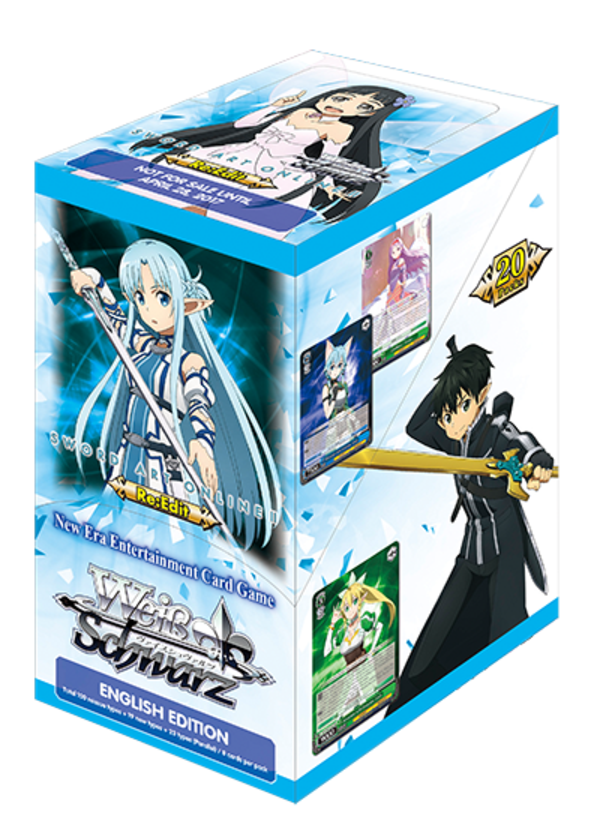 Weiss Schwarz Booster Display - Sword Art Online Re:Edit (enthält 20 Booster mit je 8 Karten) (englische Version)