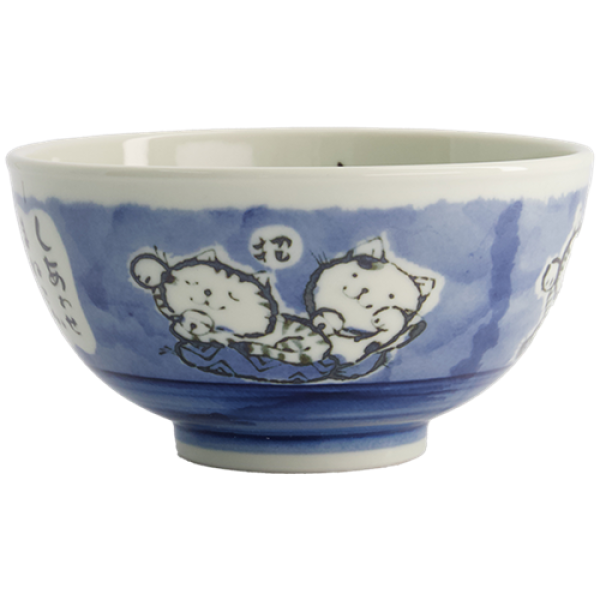 Kawaii Bowl / Schale für Reis - Katze Blau von TOKYO Design Studio (400ml)