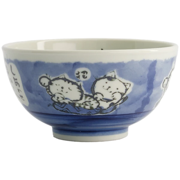 Kawaii Bowl / Schale für Reis - Katze Blau von TOKYO Design Studio (400ml)