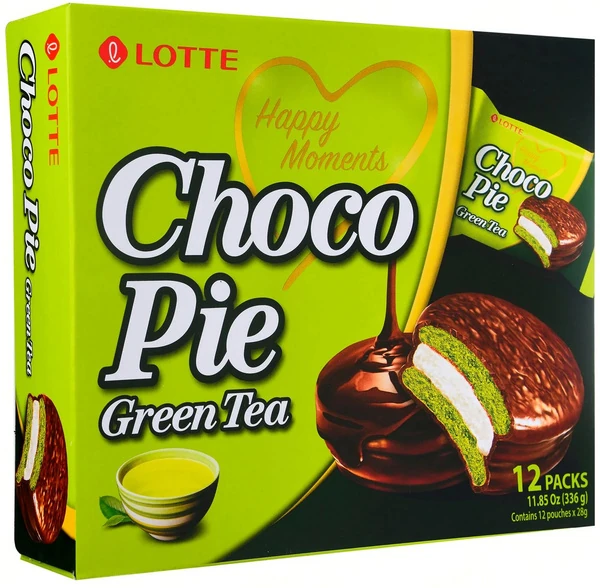 Koreanische Choco Pie mit Green Tea / Matcha - 12er pack von LOTTE