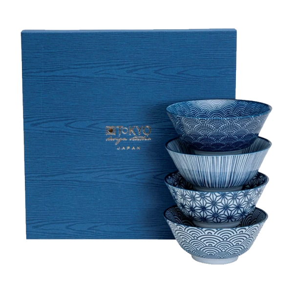 Geschenke Set Tayo Bowl | Schale in "Japan-Blau" von TOKYO Design Studio (500ml.) 