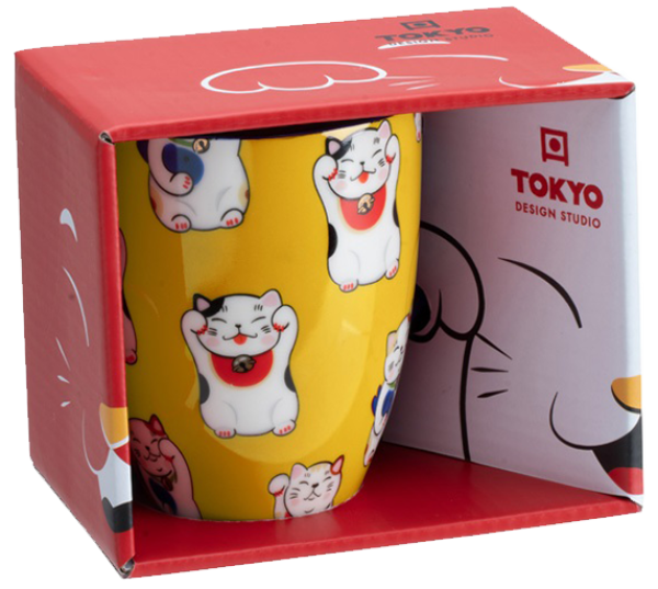 Kawaii Tasse - Japanische Winkekatze - Gelbe Version von Tokyo Design Studio