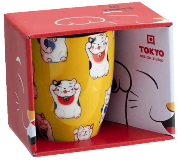 Kawaii Tasse - Japanische Winkekatze - Gelbe Version von Tokyo Design Studio