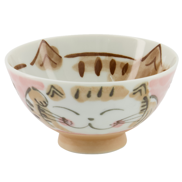 Kawaii Bowl / Schale für Reis - Fuku Cat Pink von TOKYO Design Studio (300ml)