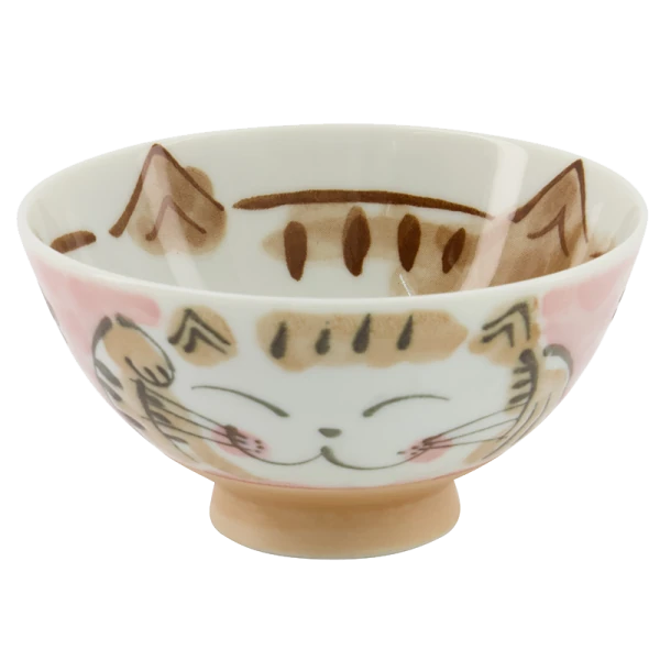 Kawaii Bowl / Schale für Reis - Fuku Cat Pink von TOKYO Design Studio (300ml)