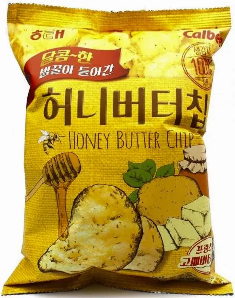 Koreanische Kartoffelchips mit Honig und Butter von Calbee HAITAI