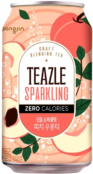 TEAZLE Sparkling Drink - Koreanisch - Pfirsich von Woongjin [EINWEG]