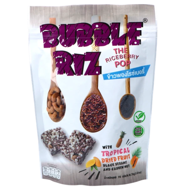 Bubble Riz - Fruchtriegel mit tropischen Früchten von Kaset