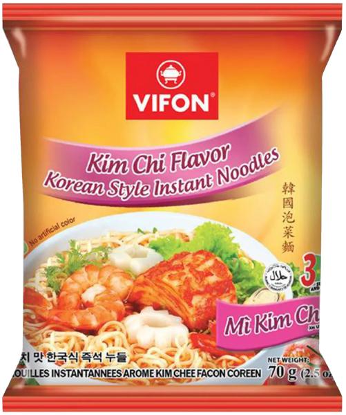 Instant-Nudeln mit koreanischem Kimchi und Meeresfrüchten von VIFON