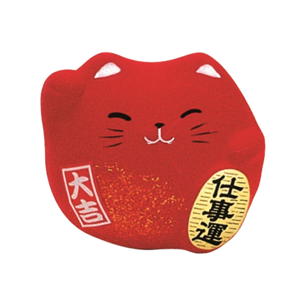 Japanische Winkekatze / Maneki-neko - Rot - Glücksbringer für die Arbeit von Tokyo Design Studio