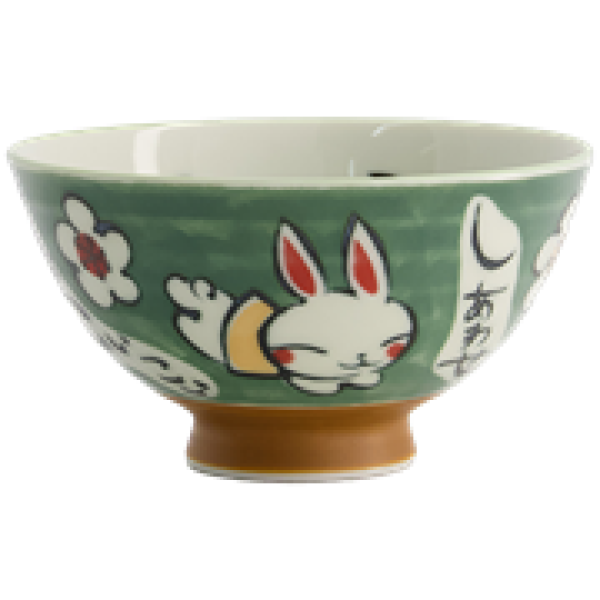 Kawaii Bowl / Schale für Reis - Cute Bunny Grün von TOKYO Design Studio (300ml)