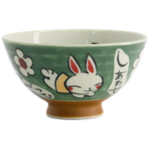 Kawaii Bowl / Schale für Reis - Cute Bunny Grün von TOKYO Design Studio (300ml)