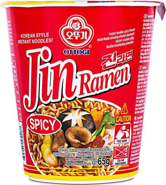 Koreanische Jin Cup Ramen - Spicy von Ottogi