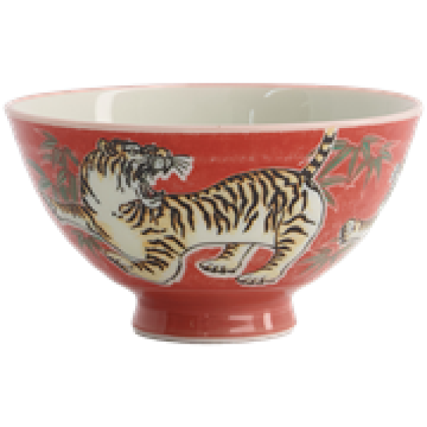 Kawaii Bowl / Schale für Reis - Bambus Tiger Rot von TOKYO Design Studio (300ml)