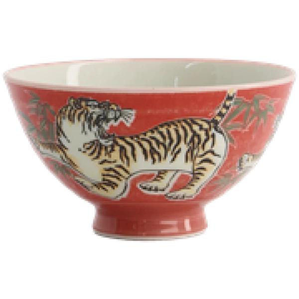 Kawaii Bowl / Schale für Reis - Bambus Tiger Rot von TOKYO Design Studio (300ml)