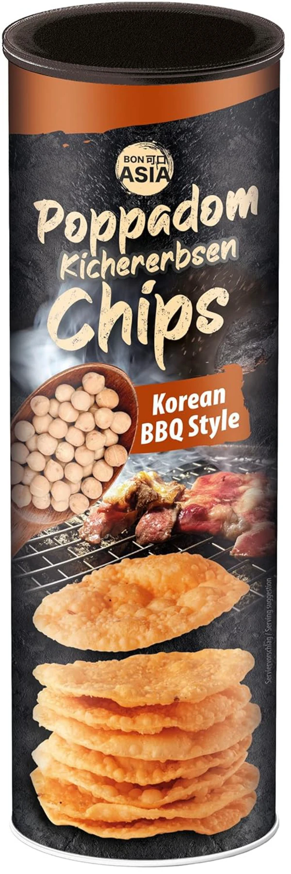 Poppadom Chips Korean BBQ verzehrfertig, aus Kichererbsenmehl von BONASIA