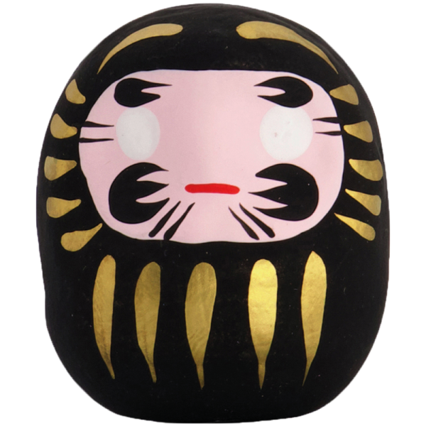 Daruma "Block böse & unglücklich" - Schwarz von TOKYO Design Studio (6cm)