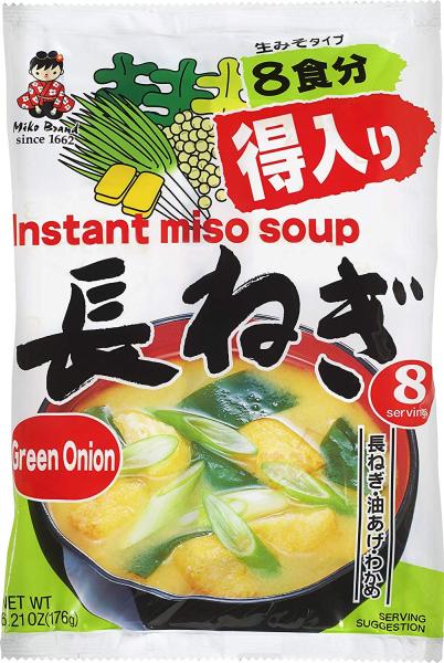 Misosuppe mit Lauchzwiebel - Original Instant Suppe aus Japan von Miyasaka [8 Portionen]