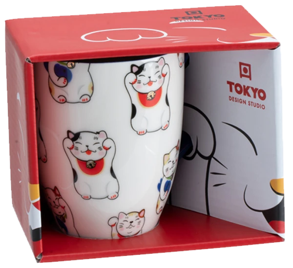 Kawaii Tasse - Japanische Winkekatze - Weiße Version von Tokyo Design Studio