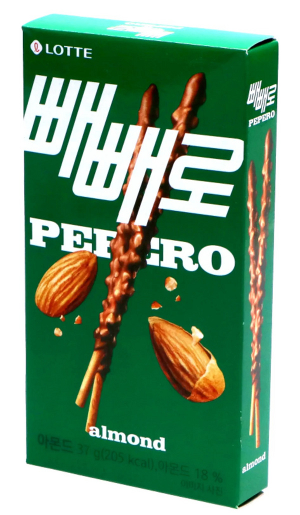 PEPERO - Schokolade mit Mandelsplittern von LOTTE - Klassische Verpackung [37 Gramm]