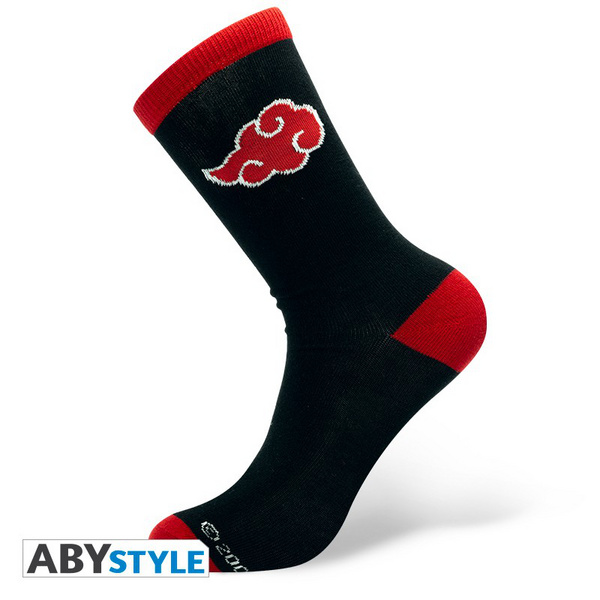 Akatsuki Socken - Schwarz und Rot - Naruto Shippuden - AbyStyle