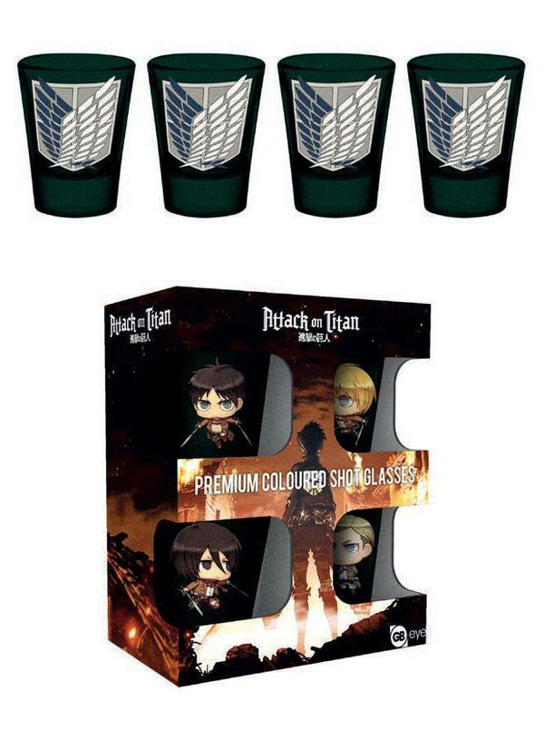 Attack on Titan Symbols - Premium Schnapsgläser 4er Set - GYE