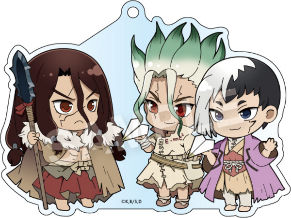 Senku, Gen & Tsukasa - Dr. Stone - Acrylanhänger (Itsusho Acrylic Ball Chain) - F. Heart