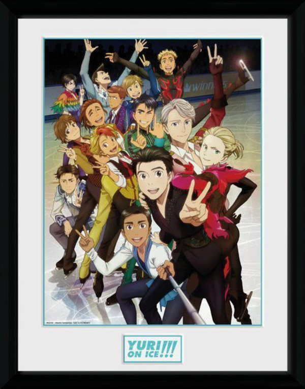 Characters - gerahmtes Poster - Yuri!!! on Ice  45 x 34 cm