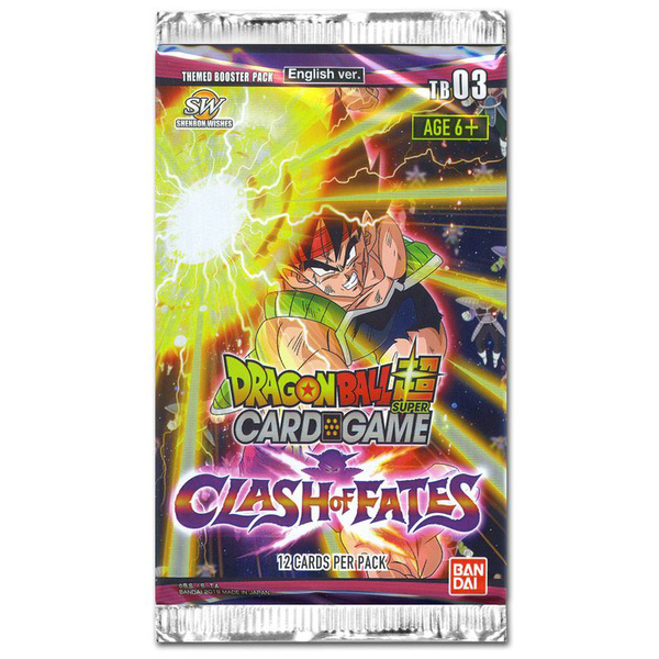 Clash Of Fates Booster Packung - Dragon Ball Super Card Game Themed Season 3 (Englische Version) - 12 Karten