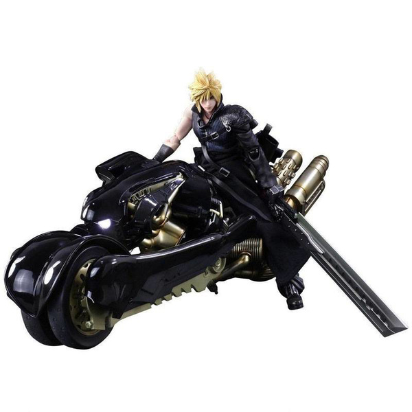 Cloud Strife und Fenrir - Advent Children Play Arts Kai